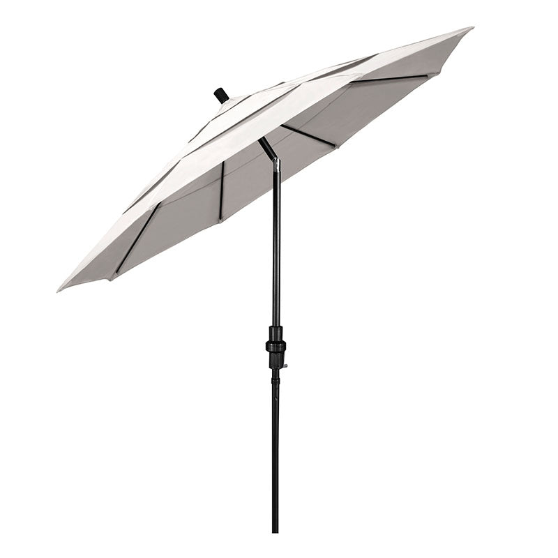 Round Outdoor Patio Umbrella, Fiberglass with Twist Tilt
