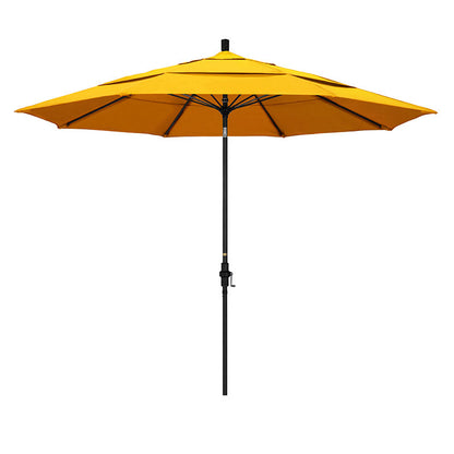 Round Outdoor Patio Umbrella, Fiberglass with Twist Tilt