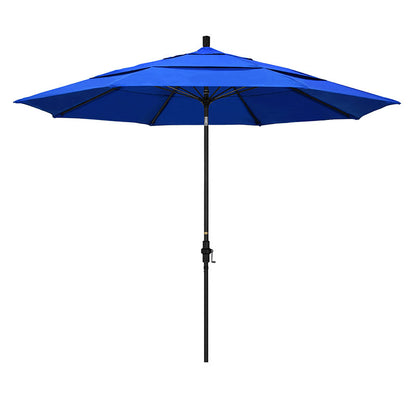 Round Outdoor Patio Umbrella, Fiberglass with Twist Tilt