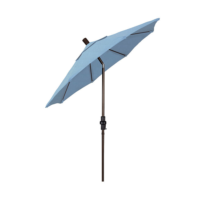 Round Outdoor Patio Umbrella, Fiberglass with Twist Tilt