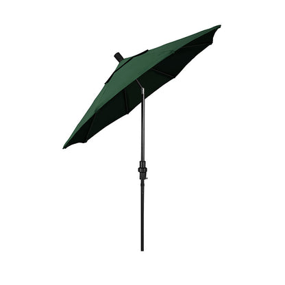 Round Outdoor Patio Umbrella, Fiberglass with Twist Tilt