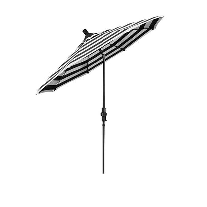 Round Outdoor Patio Umbrella, Fiberglass with Twist Tilt