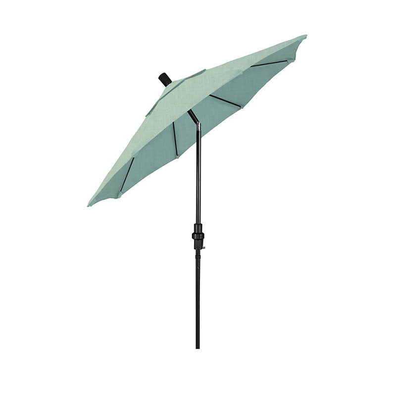 Round Outdoor Patio Umbrella, Fiberglass with Twist Tilt