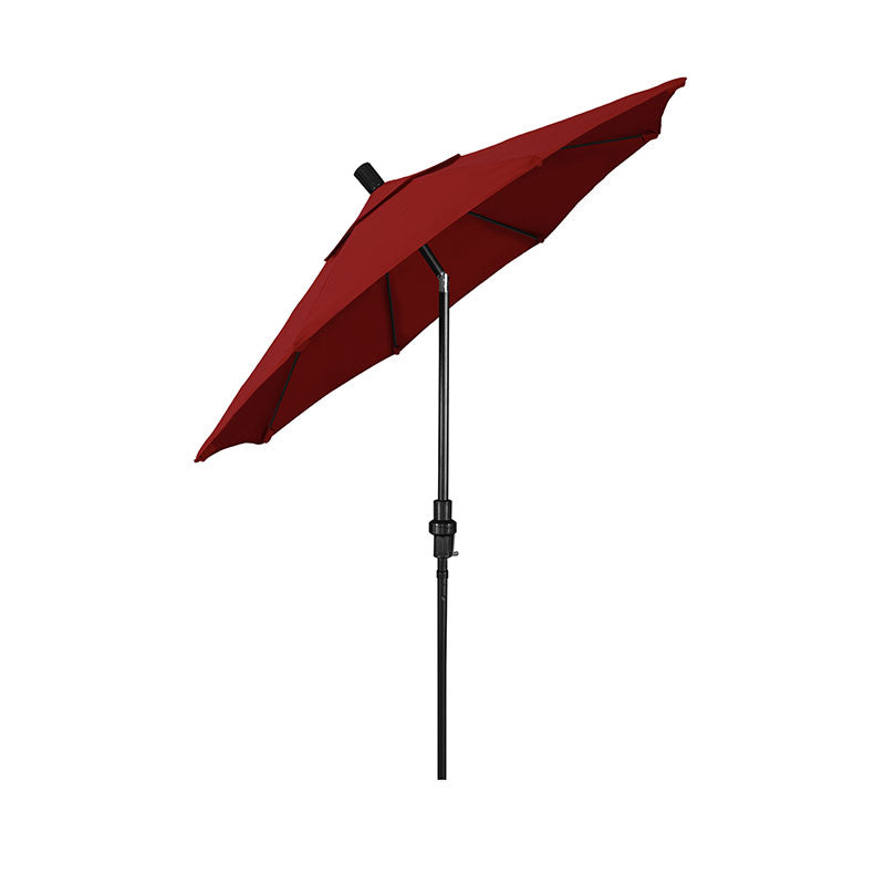 Round Outdoor Patio Umbrella, Fiberglass with Twist Tilt