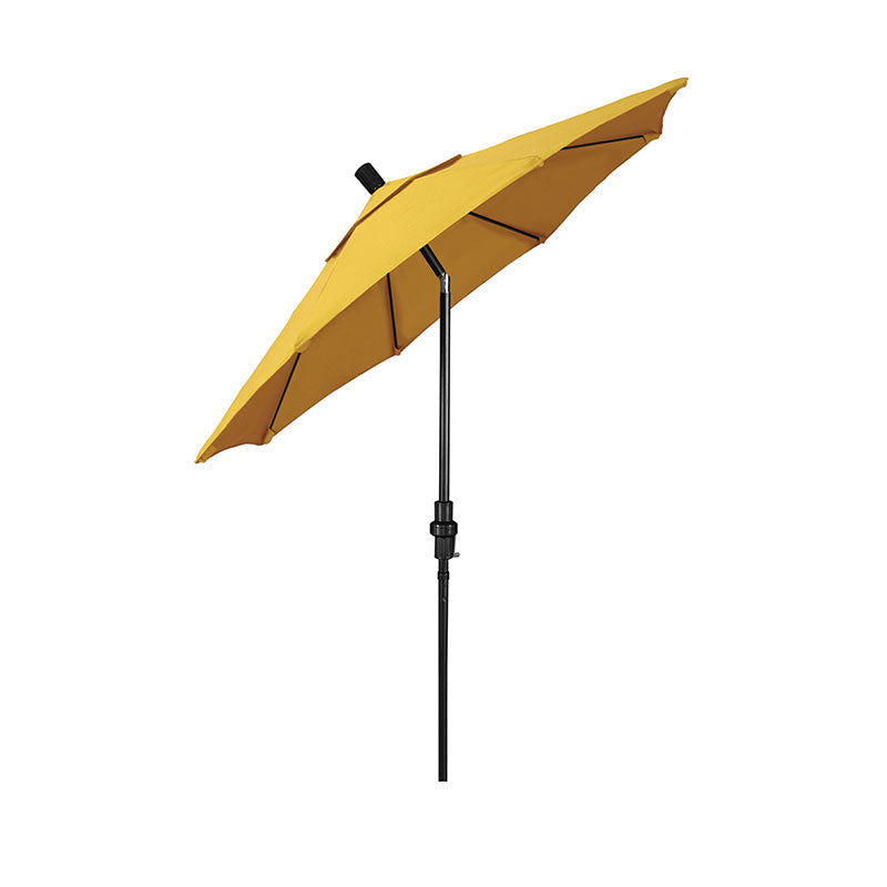 Round Outdoor Patio Umbrella, Fiberglass with Twist Tilt