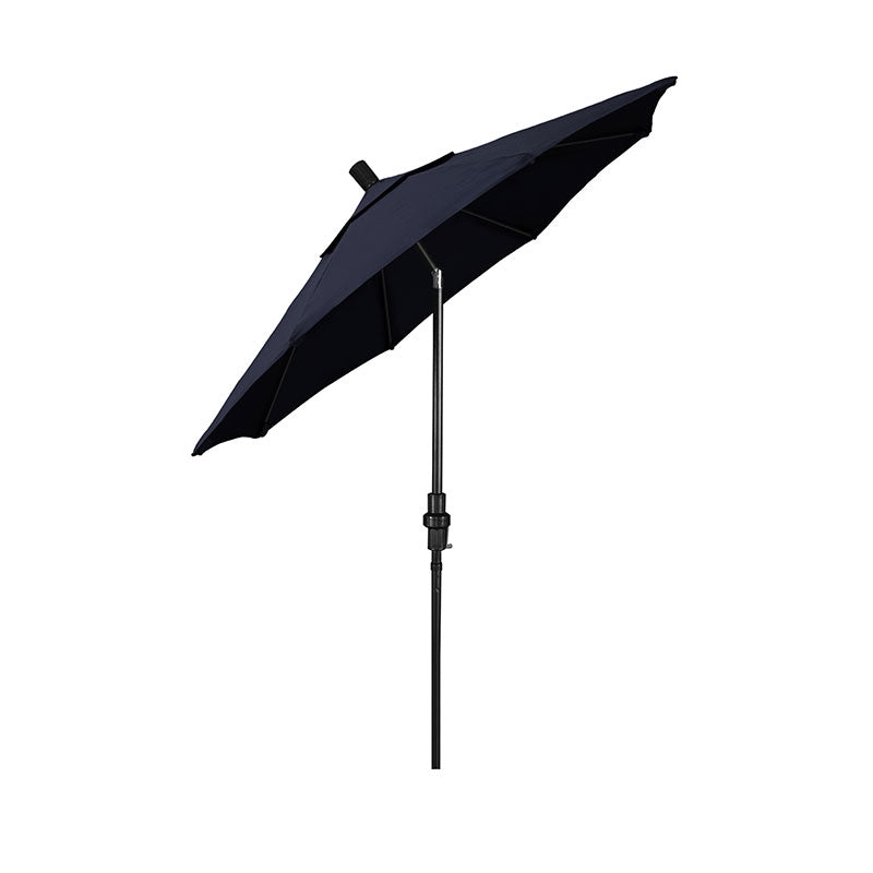 Round Outdoor Patio Umbrella, Fiberglass with Twist Tilt