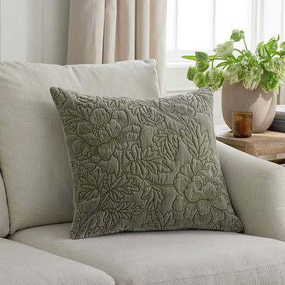 Fancy Floret Decorative Square Pillow Cover