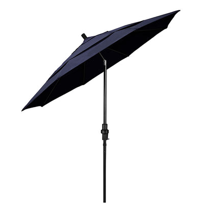 Round Outdoor Patio Umbrella, Fiberglass with Twist Tilt