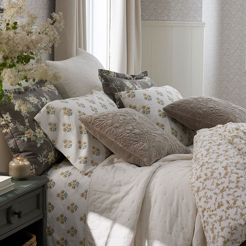 Fancy Floret Decorative Square Pillow Cover