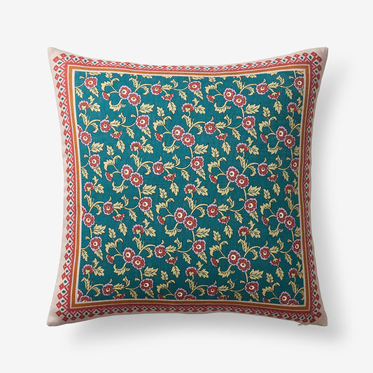 Vintage Wildflower Decorative Square Pillow Cover