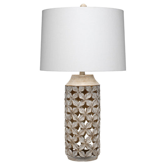 Antique White Washed Table Lamp