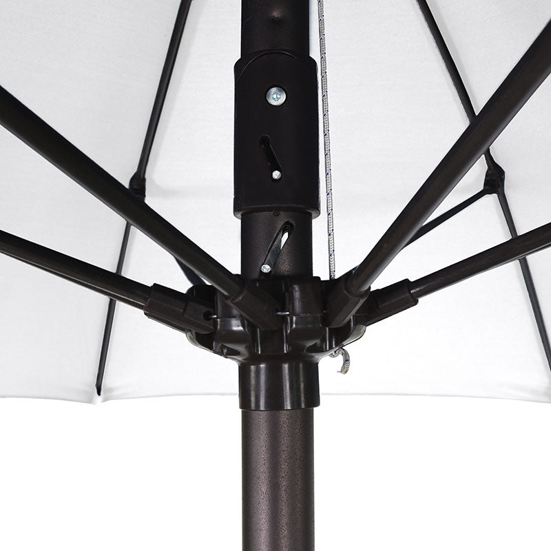 Round Outdoor Patio Umbrella, Aluminum with Auto Tilt Crank