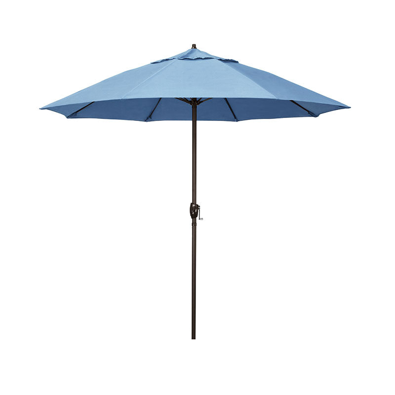 Round Outdoor Patio Umbrella, Aluminum with Auto Tilt Crank