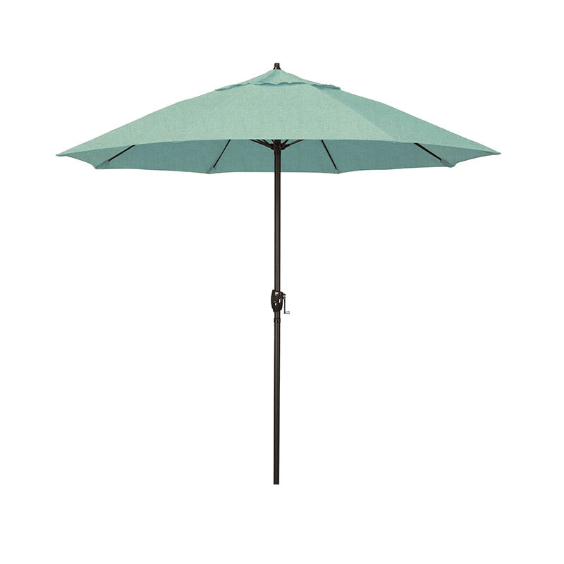 Round Outdoor Patio Umbrella, Aluminum with Auto Tilt Crank