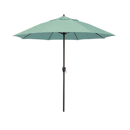 Round Outdoor Patio Umbrella, Aluminum with Auto Tilt Crank