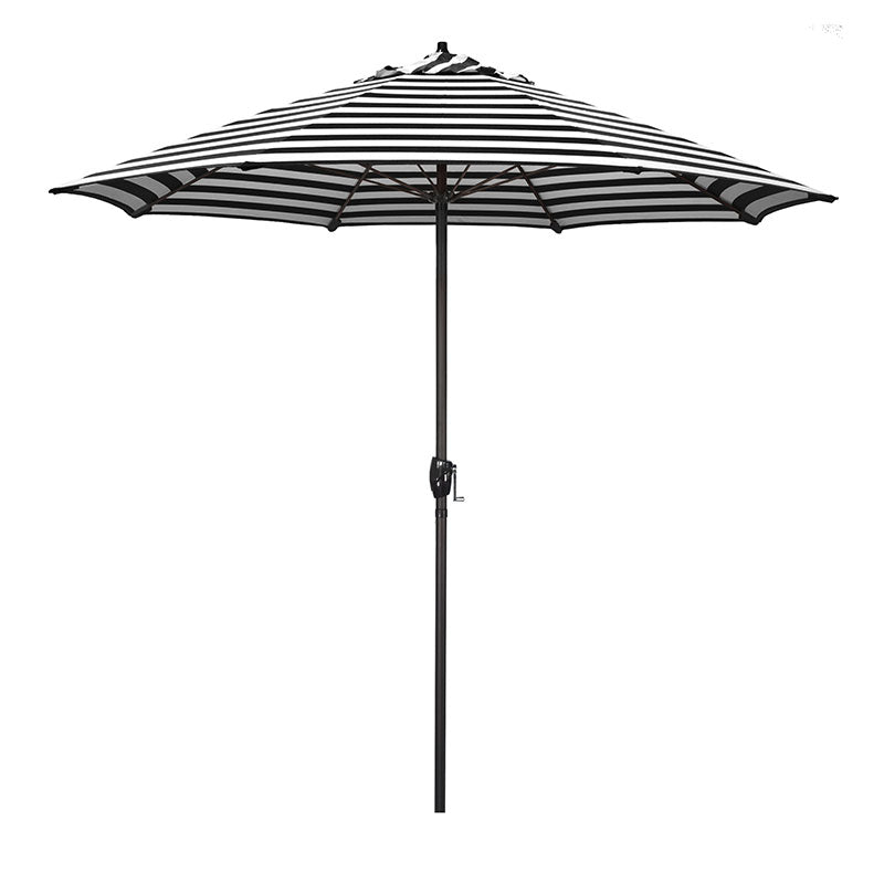 Round Outdoor Patio Umbrella, Aluminum with Auto Tilt Crank
