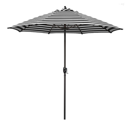 Round Outdoor Patio Umbrella, Aluminum with Auto Tilt Crank