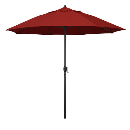 Round Outdoor Patio Umbrella, Aluminum with Auto Tilt Crank
