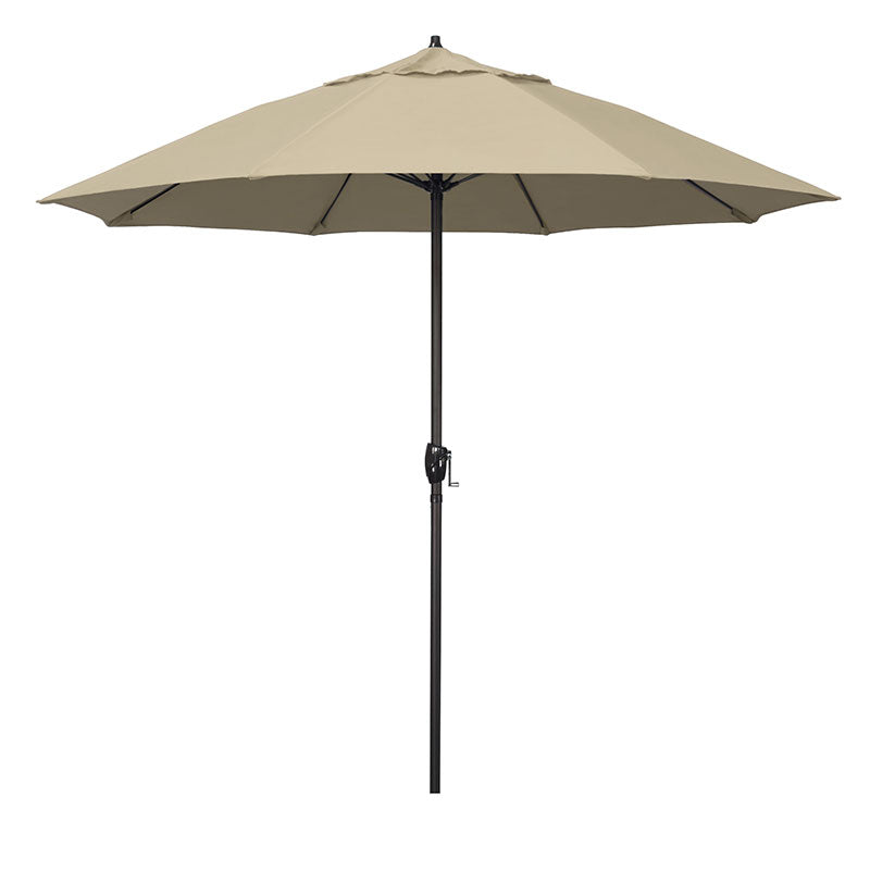 Round Outdoor Patio Umbrella, Aluminum with Auto Tilt Crank