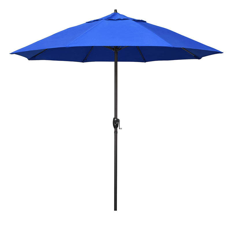 Round Outdoor Patio Umbrella, Aluminum with Auto Tilt Crank
