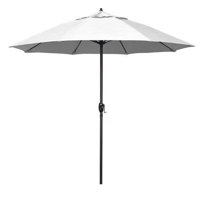Round Outdoor Patio Umbrella, Aluminum with Auto Tilt Crank