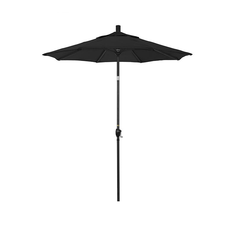 6' Round Outdoor Patio Umbrella, Aluminum with Push Button Tilt