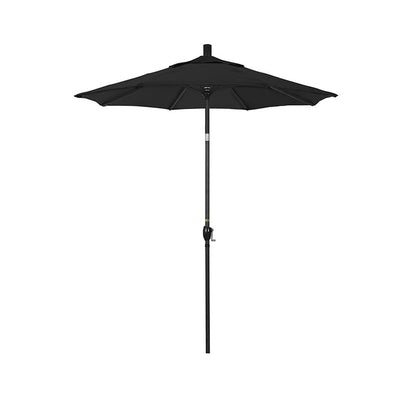6' Round Outdoor Patio Umbrella, Aluminum with Push Button Tilt