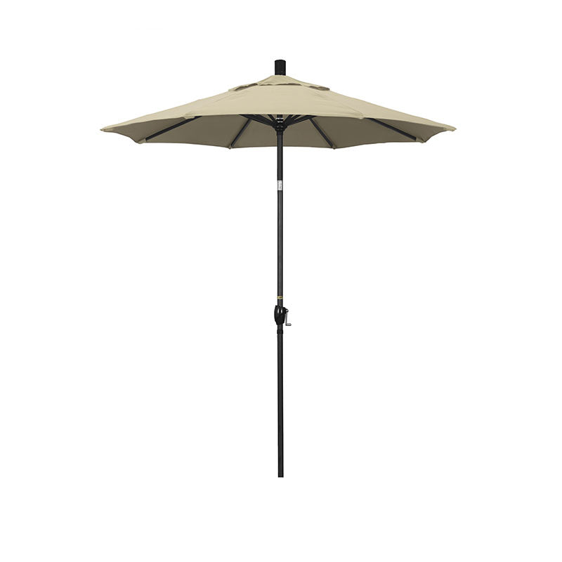 6' Round Outdoor Patio Umbrella, Aluminum with Push Button Tilt