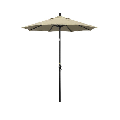 6' Round Outdoor Patio Umbrella, Aluminum with Push Button Tilt
