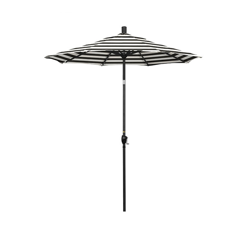 6' Round Outdoor Patio Umbrella, Aluminum with Push Button Tilt