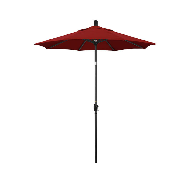 6' Round Outdoor Patio Umbrella, Aluminum with Push Button Tilt