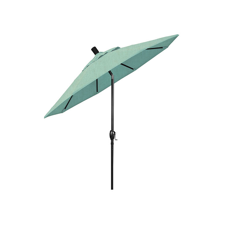 6' Round Outdoor Patio Umbrella, Aluminum with Push Button Tilt
