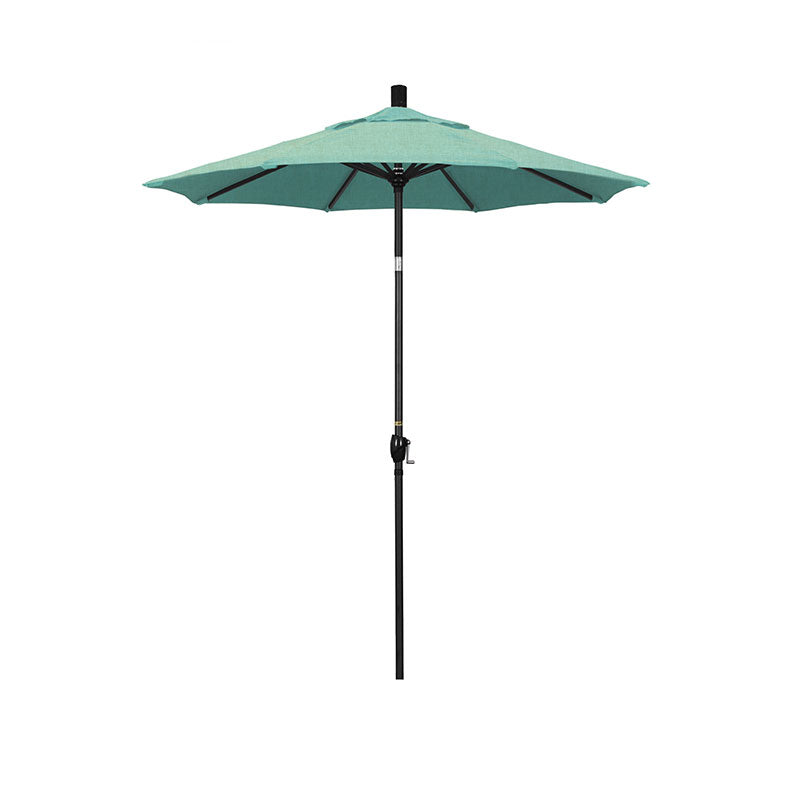 6' Round Outdoor Patio Umbrella, Aluminum with Push Button Tilt