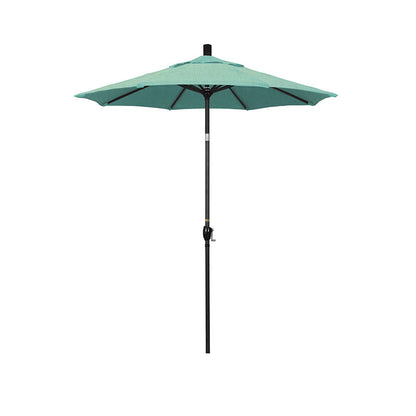 6' Round Outdoor Patio Umbrella, Aluminum with Push Button Tilt