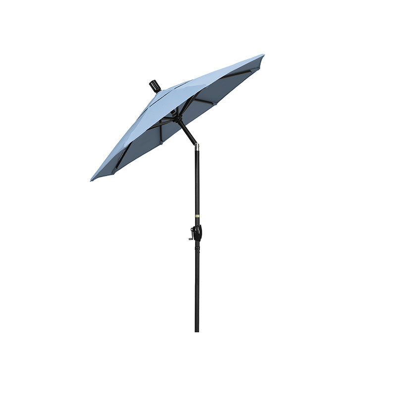6' Round Outdoor Patio Umbrella, Aluminum with Push Button Tilt