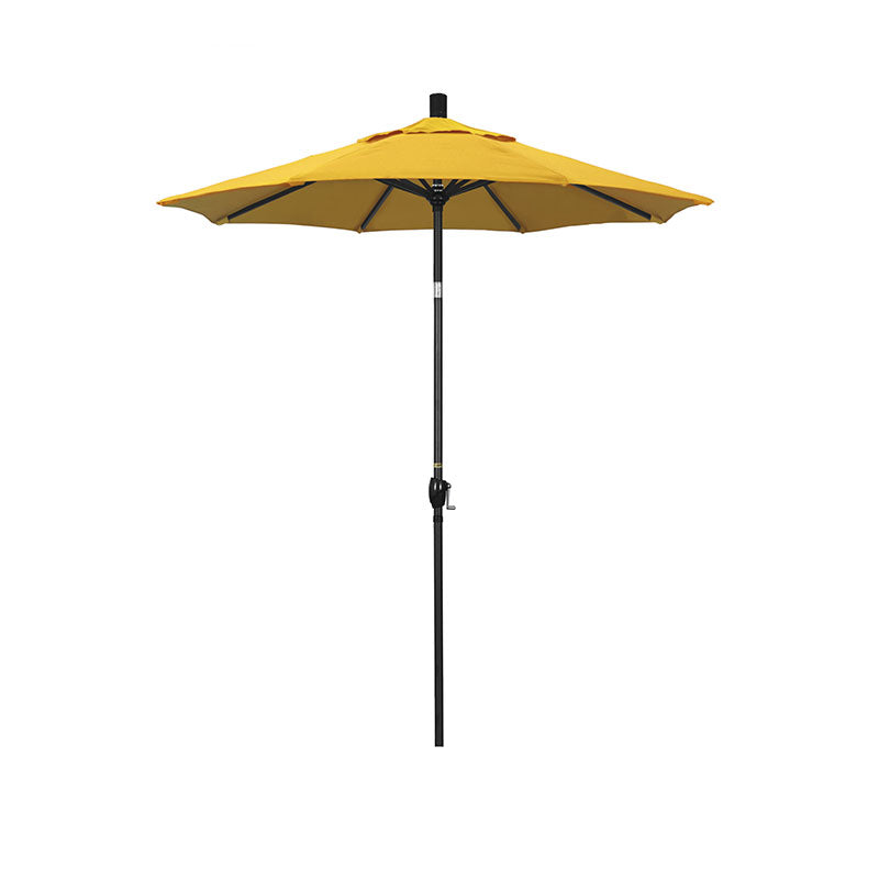 6' Round Outdoor Patio Umbrella, Aluminum with Push Button Tilt