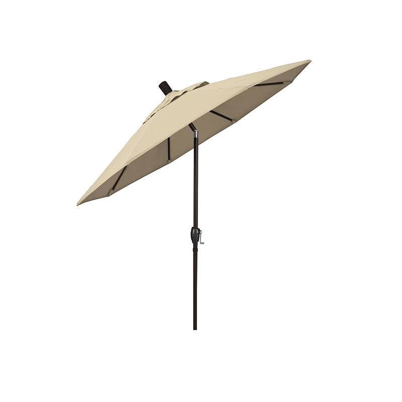 6' Round Outdoor Patio Umbrella, Aluminum with Push Button Tilt