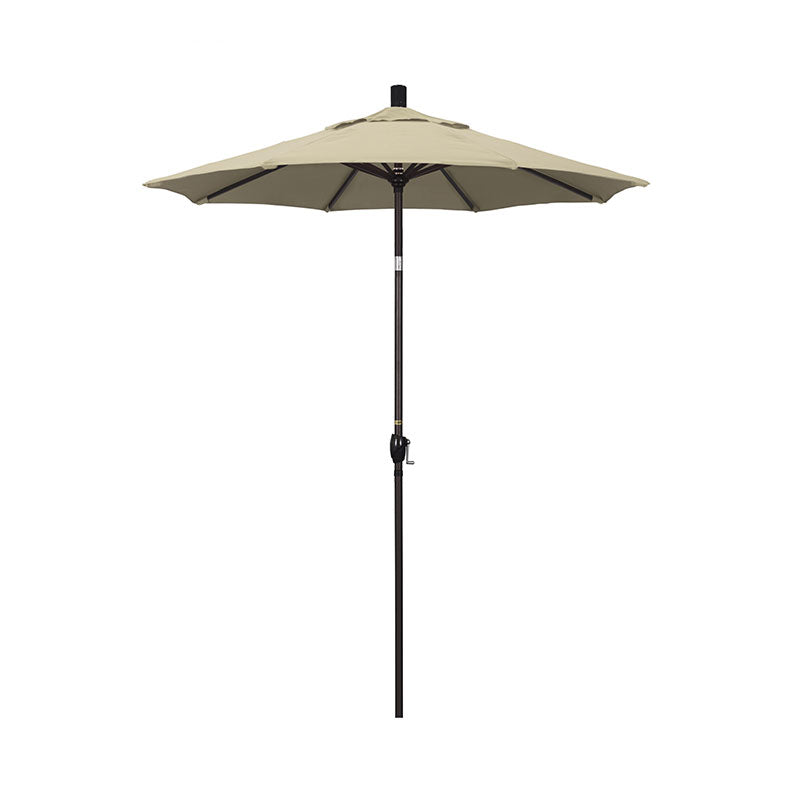 6' Round Outdoor Patio Umbrella, Aluminum with Push Button Tilt