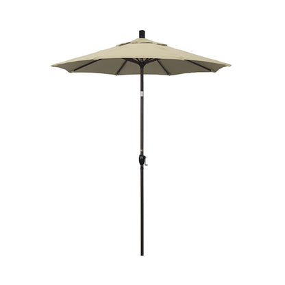 6' Round Outdoor Patio Umbrella, Aluminum with Push Button Tilt