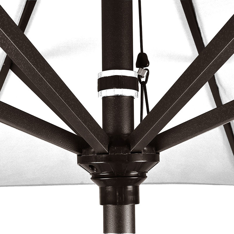 6' Round Outdoor Patio Umbrella, Aluminum with Push Button Tilt