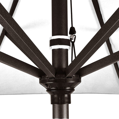 6' Round Outdoor Patio Umbrella, Aluminum with Push Button Tilt