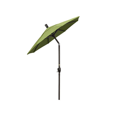 6' Round Outdoor Patio Umbrella, Aluminum with Push Button Tilt