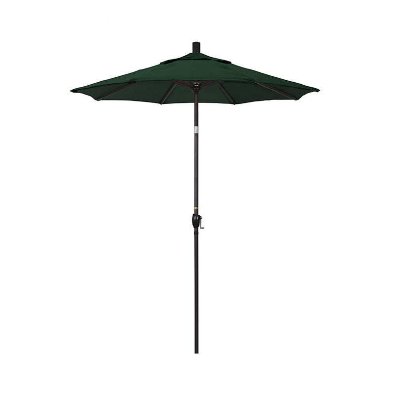 6' Round Outdoor Patio Umbrella, Aluminum with Push Button Tilt