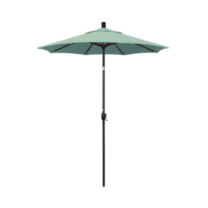 6' Round Outdoor Patio Umbrella, Aluminum with Push Button Tilt