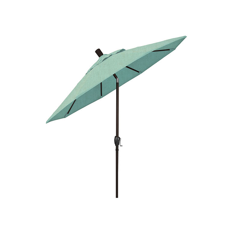 6' Round Outdoor Patio Umbrella, Aluminum with Push Button Tilt