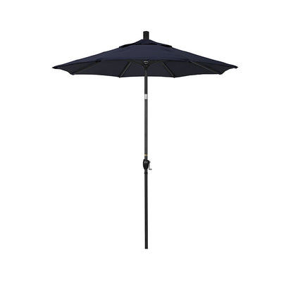 6' Round Outdoor Patio Umbrella, Aluminum with Push Button Tilt