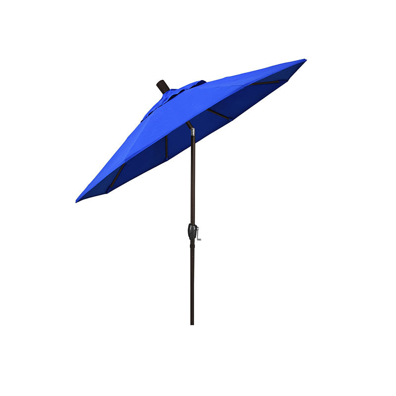 6' Round Outdoor Patio Umbrella, Aluminum with Push Button Tilt
