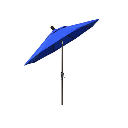 6' Round Outdoor Patio Umbrella, Aluminum with Push Button Tilt