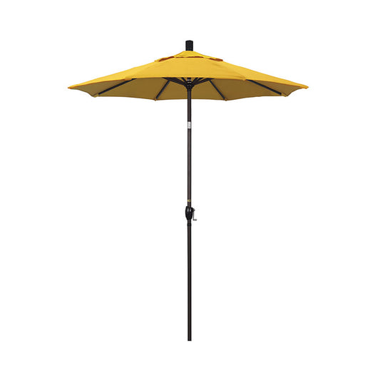 6' Round Outdoor Patio Umbrella, Aluminum with Push Button Tilt