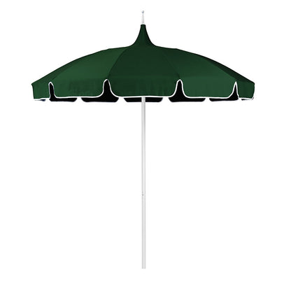 Round Solid Pagoda Outdoor Patio Umbrella, Fiberglass with Push Lift